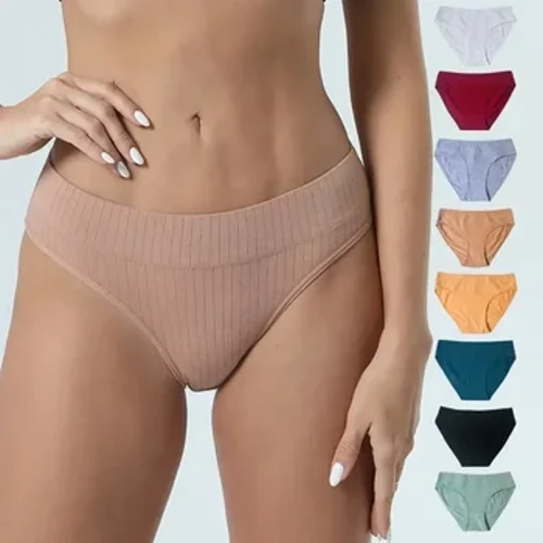 2 adet/takım Kızlar Kadın Külot Seksi Günlük Lingerie Dikişsiz Kaburga Kadın Artı Boyutu Pamuk Külot Konfor 835 İç Külot
