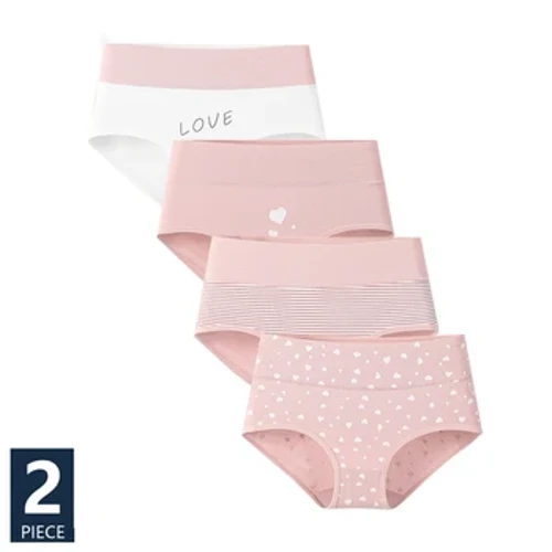 2 Pcs Plus Nui M-5XL Puhaka kiʻekiʻe pulupulu Panties wahine na loko o ka nani o nā kaikamahine ʻōpio ʻeke pōkole maʻemaʻe ʻole.