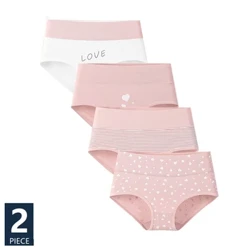 2 Chiếc Plus Kích Thước M-5XL Cao Cấp Quần Lót Cotton Đồ Lót Nữ Dễ Thương Cô Gái Trẻ Quần Đùi Liền Mạch Quần Nữ Thoáng Khí Quần Lót