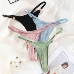 Seksi pamučne tange s niskim strukom G-string jednobojne gaćice s kopčom donje rublje bez tragova Ženske gaćice