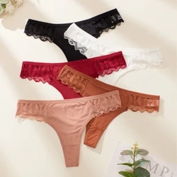 Eisseide-Damen-Höschen, sexy Spitzen-Dessous, niedrige Taille, Slips, Damen-Unterwäsche, G-String, weiche Damen-Slips, Dessous, Tangas, neu