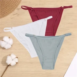 Thongs Merched Sexy Dillad Isaf Cotwm Benyw Underpant Gwasg Isel Meddal G-String Menyw Sexy Panty Lingerie ar gyfer Merched