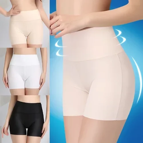 Phụ Nữ Mùa Hè An Toàn Quần Short Quần Liền Mạch Băng Mỏng Quần Lót Eo Cao Liền Mạch Chống Trống Boyshorts Quần Lót Bé Gái