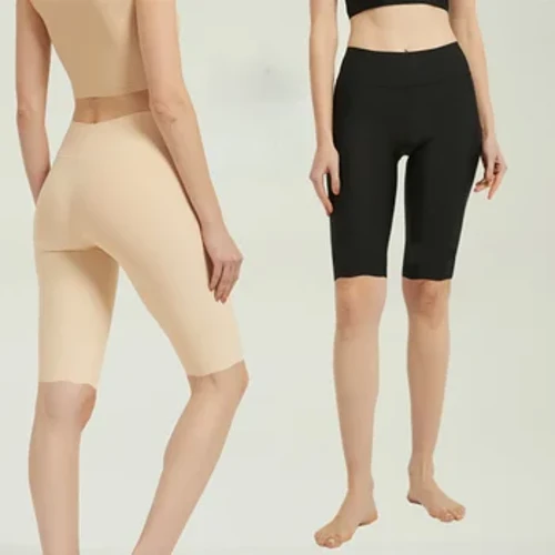 Nahtlose, hohe Taille, Sicherheitsshorts für Damen, Übergröße Größe Unterrock-Boxershorts für Damen, Anti-Scheuer-Oberschenkel-Höschen, Unterwäsche-Shorts
