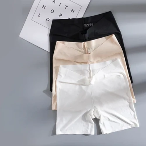 Mùa Hè Mỏng Thoáng Khí Nữ Plus Kích Thước An Toàn Quần Short Độ Đàn Hồi Cao Liền Mạch Quần Quần Lót Nữ An Toàn Quần 3 Màu