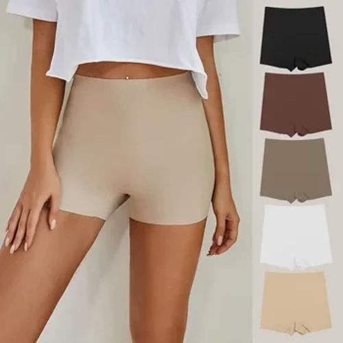 Chắc Chắn Liền Mạch An Toàn Quần Cao Cấp Quần Lót Nữ Slim Cotton Đáy Quần Băng Lụa Liền Mạch Quần Lót Thoáng Khí Quần Đùi Nữ