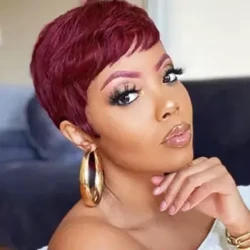 Ile laburra ileordeak, Pixie Cuts ileordeak, andre beltz ileorde laburrak Ileorde labur sintetikoak emakume beltzentzat afroamerikar emakumeentzat