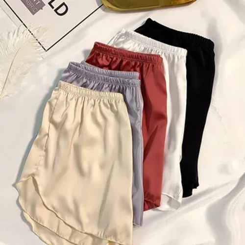 Phụ Nữ Mùa Hè Lụa Satin An Toàn Quần Ngắn Thoáng Khí Thoáng Mát Quần Short Pyjama Mềm Ngủ Đáy Nhà Phòng Chờ Quần Short Nữ Boxer