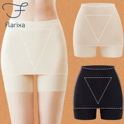 Flarixa aukšto juosmens dvisluoksniai šortai po sijonu Slim Fit Besiūlės apsauginės kelnės Vasariniai vaikinų šortai Moteriški lediniai šilko apsauginiai šortai