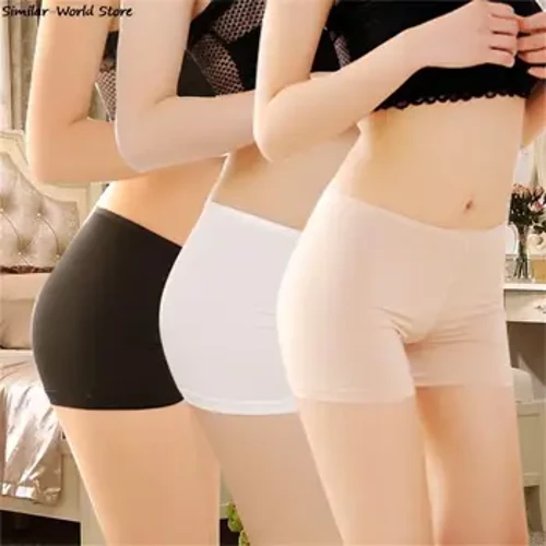 Bumbac moale, fără sudură, pantaloni scurti de siguranță, vară sub fustă Pantaloni scurți modal, mătase de gheață, respirabili, colanți scurti