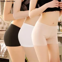 Cotwm Meddal Diogelwch Di-dor Pants Byr Haf o dan Sgert Shorts Modal Iâ Sidan Anadlu Teits Byr Byr Dillad Isaf