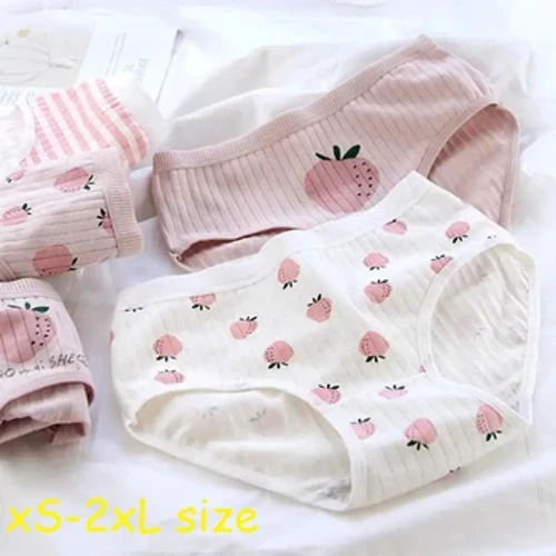 Sous-vêtements imprimés en coton rayé mignon femmes culottes Sexy tentant culotte confortable respirant jeune fille slips près du corps