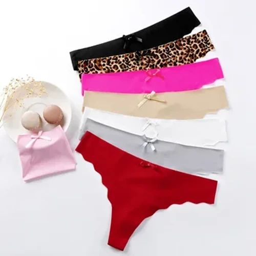 2023 Безшовна нижня білизна Трусики стринги Sexy String Intimate Leopard Print Super Thin Ice Silk Low-lise Underpants S-XL