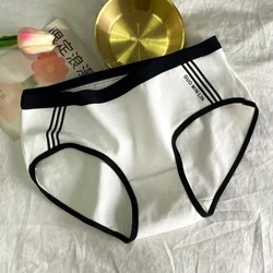 2024 Dillad Isaf Lingerie Syml Newydd Merched Cotton Crotch Canol Gwasg Panties Sexy Traceless Arddull Chwaraeon Japaneaidd Merched Anadl