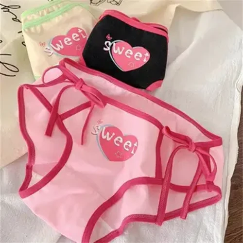 Cotton Crotch édes bugyi szexi kötszer puha aranyos alsónadrág fehérnemű bugyi dopamin stílusú fehérnemű lányok
