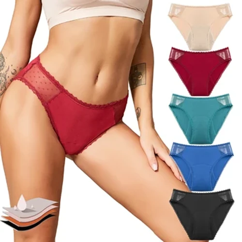 Trang Sức Giọt 4 Lớp Chống Rò Rỉ Kinh Nguyệt Quần Lót Cho Nữ Sinh Lý Thời Kỳ Quần Lót Kháng Khuẩn Quần Đùi Quần Thoáng Khí