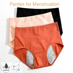 Bugyi menstruációhoz Pamut menstruációs bugyi Magas derekú alsónemű Culote Menstruelle Szivárgásmentes Bragas Menstruales