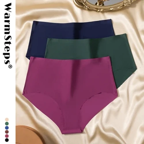 WarmSteps yuqori bel külotlari Ayollar ichki kiyimi antibakterial krotch xavfsiz sog'lom hayz ko'rish uchun choksiz baland ko'tarilgan briefs XS