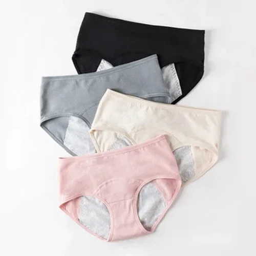 Prawf Gollyngiad Newydd Panties Mislif Dillad Isaf Ffisiolegol Merched Panties Cotwm Cyfforddus Lingerie Anadlu Benywaidd Briffiau Merched