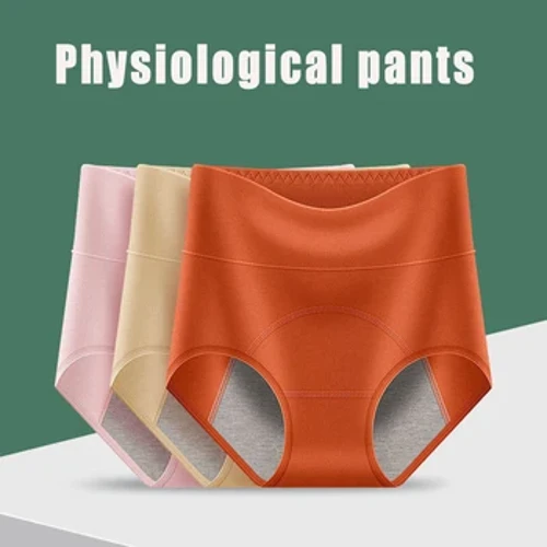 Pants Ffisiolegol Benyw yn Gollwng Prawf Mislif Merched Dillad Isaf Cyfnod Panties Cotwm Iechyd Di-dor Briffiau Yn y Wasg Cynnes