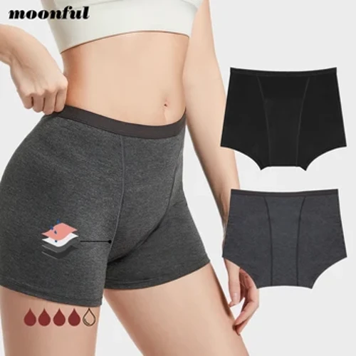 Quần lót kinh nguyệt Phụ nữ rất dồi dào dòng chảy kinh nguyệt Quần lót boxer eo cao Quần lót thời kỳ Cotton Kinh nguyệt Quần lót chu kỳ