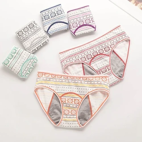 Kích Thước Châu Âu Nữ Cotton Thời Trang Retro Hấp Thụ Một Lượng Nhỏ Sinh Lý Thời Kỳ Rò Rỉ Chống Kinh Nguyệt Quần Lót Quần Lót