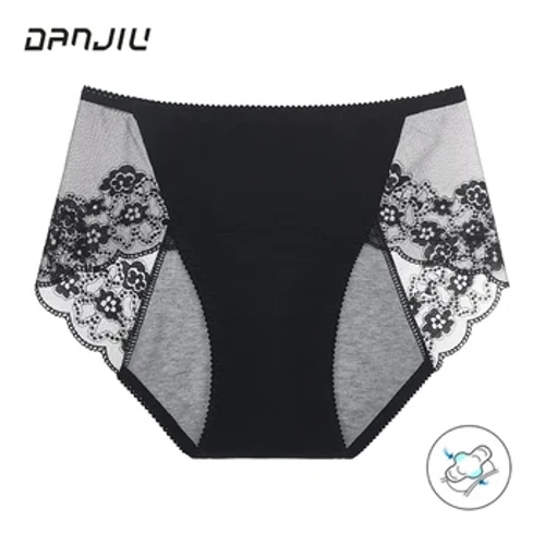 Thấm Hút Một Lượng Nhỏ Cotton Sinh Lý Thời Kỳ Rò Rỉ Chống Kinh Nguyệt Quần Lót Ren Thoáng Khí Nữ Calcinha Quần Lót