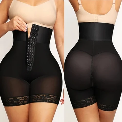 Fajas Colombianas BBL Sculpting Butt Lifter formázó ruházat nőknek Magas derekú rövidnadrág Haskontroll Bugyi Szülés utáni öv faja