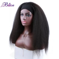 Blice bandana perucas kinky reta extensões de cabelo sintético sem cola elástico cachecol perucas para mulheres afro-americanas