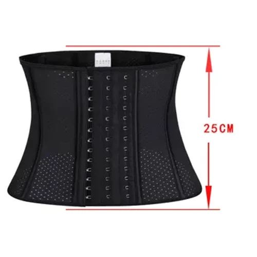 25cm Maikling Breathable Latex Waist Trainer Cincher Corset Shaper Tummy Control Underbust Corsets at Bustiers 9048