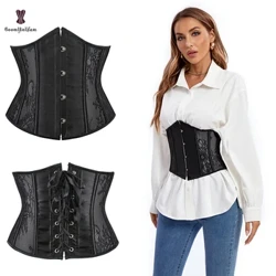 4 Thổ Cẩm Nữ 25.5CM 10.14 Inch Underbust Áo Ren Hoa Trasparent Tummy Shaper Thoáng Khí Eo Cinchers Plus Kích Thước
