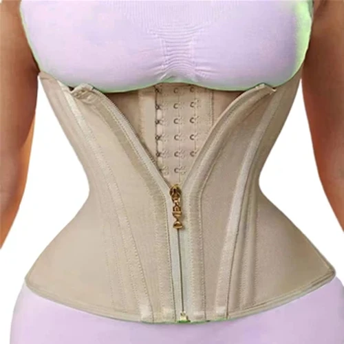 Cao Su Eo Huấn Luyện Nữ Eo Bảo Vệ Áo Ngực Korset Khỏa Thân Đen Áo Plus Kích Thước Korsett Dây Kéo Móc & Mắt Gorset hot