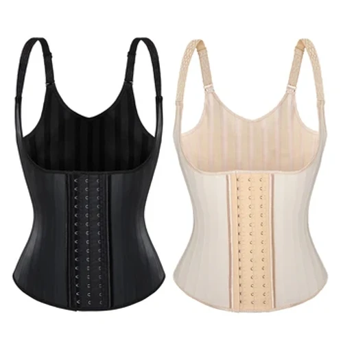 25 Stahlstäbe Latex Taillentrainer Weste Fajas Gürtel Shaper Mieder Unterbrust Korsett