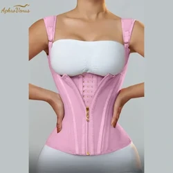 Fajas Colombianas Vrouwen Dubbele Compressie Taille Trainer Corset met Bot Verstelbare Rits en Haak-ogen Platte Buik Body Shaper