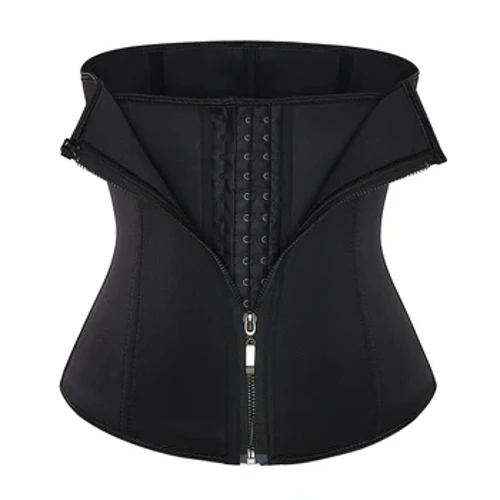 6 stålbenet lynlås-træner slankende mavebælte modelleringsrem Cinchers Body Shaper Neopren-korset