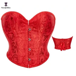 Ensfarvede overdele Kvinder Blomster Sexet Stropløse Tube Overdele Mode Bustier Corset Top Plus Størrelse S til 6XL