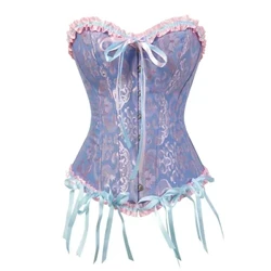 Vintage Áo Top Gothic Nịt Phong Cách Khoa Học Viễn Tưởng Áo Ngực Phối Ren Xòe Plus Kích Thước Gợi Cảm Áo Ngực Carnival Ngày Lễ Đảng Câu Lạc Bộ Trang Phục