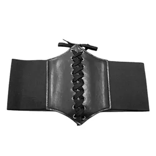 Quần áo Corset độc đáo Dây thắt lưng Cao eo rộng Giả da Corset Thắt lưng mỏng