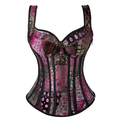 Áo Có Quai Cho Nữ Màu Đen Overbust Áo Plus Kích Thước Dạ Nỉ Buộc Dây Áo Dây Kéo TOP Vintage Gothic Áo Áo Ngực