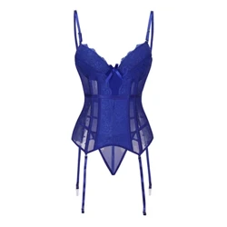 Crochets au dos Bretelles réglables Couleur unie Corsets plus minces Bustiers Lingerie imprimée en forme de cœur