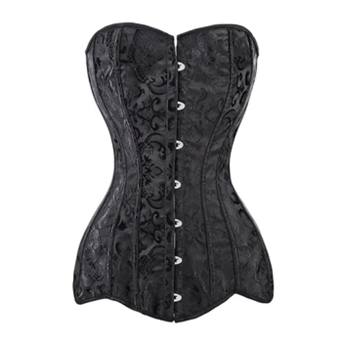 Gothique női fűző, hosszú felsőtestű szexi ruha Korse jacquard acél csontos mellszobor 6XL nagyméretű Korsett női Steampunk Gorset
