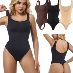 Body fără cusături, îmbrăcăminte modelată pentru femei, cu controlul burticii, cu guler pătrat, maiuu în formă de U, fără spate, pentru modelarea trupului, lenjerie de corp Talie subțire