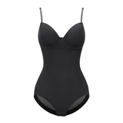 Sexiga underkläder Slim Silk Solid Shapewear för kvinnor Släta mjuka bodysuit Buken Shaper Underkläder Underkläder Black Naken