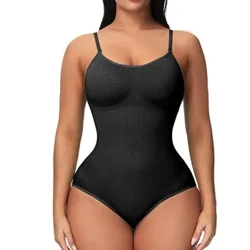 Body pentru femei fără cusuri Lenjerie de corp Lenjerie modelată de la L până la XXXL Piele neagră Cureaua de slăbire pentru controlul burticii