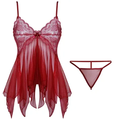 Spëtze Sexy See Through Schlofkleeder Sets Fra Kleed Front Split Weiblech Nightgown Seductive Pyjama пижама женская Sujetadores Sexys