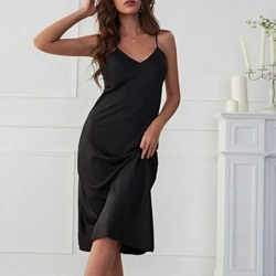 Seksi Gecelik Kadın Askı Gecelik Backless Camisolas gece elbisesi Lingerie Gecelik Uyku Üstleri Pijama Saten Kadın
