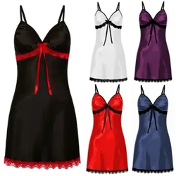 Laei moe moe tama'ita'i Lace Silk Satin La'ei po e leai se lima V-ua'ofu moe fa'aopoopo 3XL Laei moe moe.