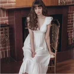 Aýallaryň Lolita köýnegi Ak krujka ýeňsiz şazada uky köýnekleri Üzüm hanym gyzlar gijeki geýimler ýakymly pijama eşikleri