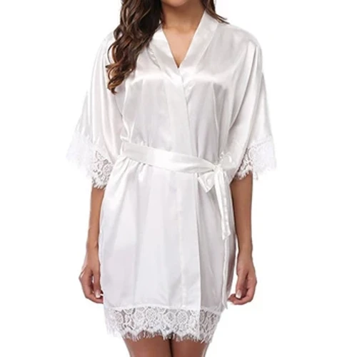 Gợi Cảm Nữ Áo Dây Satin Phối Ren Quần Lót Siêu Mỏng Siêu Ngắn Đồ Ngủ Rời Thoáng Khí Đầm Chắc Chắn Váy Ngủ Bán Áo Choàng Tắm