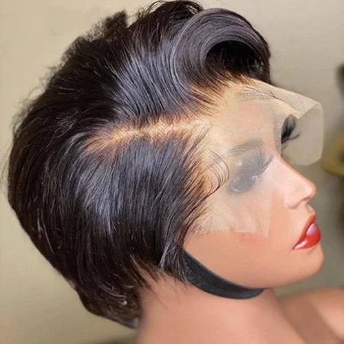 Pixie Cắt Tóc Giả Ren Trong Suốt Tóc Tóc Giả Dành Cho Nữ Thẳng Ngắn Tóc Giả Bob T Phần Tiểu Thư Prepluck Brazilia tóc Con Người